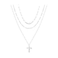 thumbnail image 1 of Elegant Silver Layered Necklace for Women with Pendant Collarbone Chain Jewelry for Her, 1 of 5