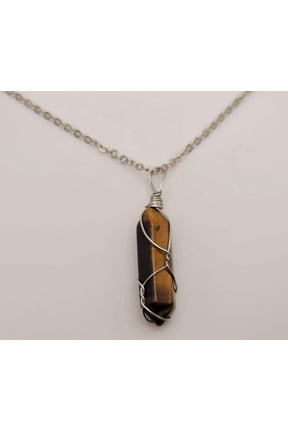 Elegant Silver Wire Wrapped Amazonite Agate Point Necklace - A Stylish Gift for Her