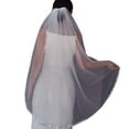 thumbnail image 1 of Elegant Single Layer Bridal Veils Beaded Edges Fingertip Length Wedding Veils, 1 of 13