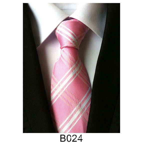 Elegant Single-Pack Men's Classic Necktie, Crafted from Luxurious Silk Polyester Featuring an Intricate Woven Jacquard Stripe Design for Formal Office Wear