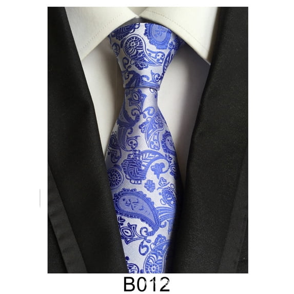 Elegant Single-Pack Men's Classic Necktie, Crafted from Luxurious Silk Polyester Featuring an Intricate Woven Jacquard Stripe Design for Formal Office Wear