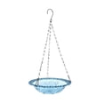 thumbnail image 1 of Elegant Single Tier Hanging Glass Wild Bird Feeder, Decorative Bird Seed & Water Bowl For Garden Patio & Backyard Bird Watching Supplies,Blue, 1 of 5