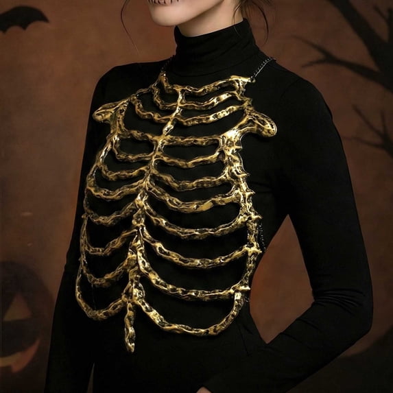 Elegant Skeleton Skeletonize Theme Coat For Halloween Cosplay Gothic Outerwear For Party Events Top Unisex