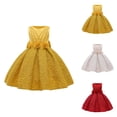 thumbnail image 1 of Elegant Sleeveless Gown for Girls, Formal Pageant Dress with Mesh Skirt and Fishtail Hemline, Flower Girl Dress for Piano Recital & Performance, 1 of 4