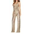 thumbnail image 1 of "Elegant Sleeveless Neck Sequin Jumpsuit For Women's Business Casual Fashion" Long Dresses for Masquerade plus Size Mesh Dress Formal Dresses for Women plus Formal Evening Wear Dress with Lace Formal, 1 of 2