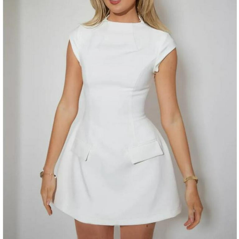 Women's O-neck short dress Women's O-neck short dress