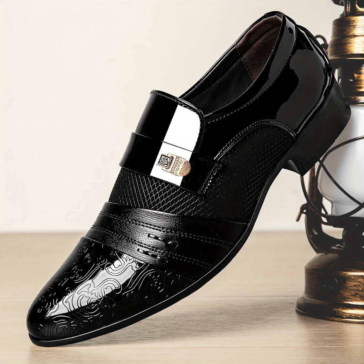 [Elegant | Slipons] Elegant Black Men's Slip-On Dress Shoes,Perfect for ...