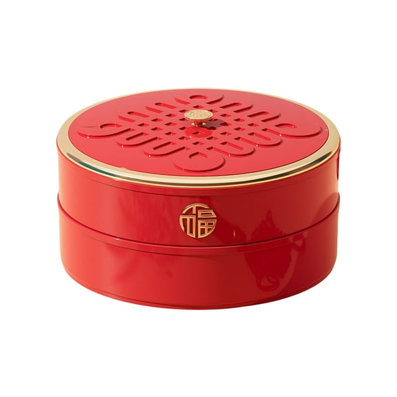 Elegant Snacks Box with Lid Plastic Serving Tray for Assorted Fruits and Treats 5 Compartment Mixed Nut Container