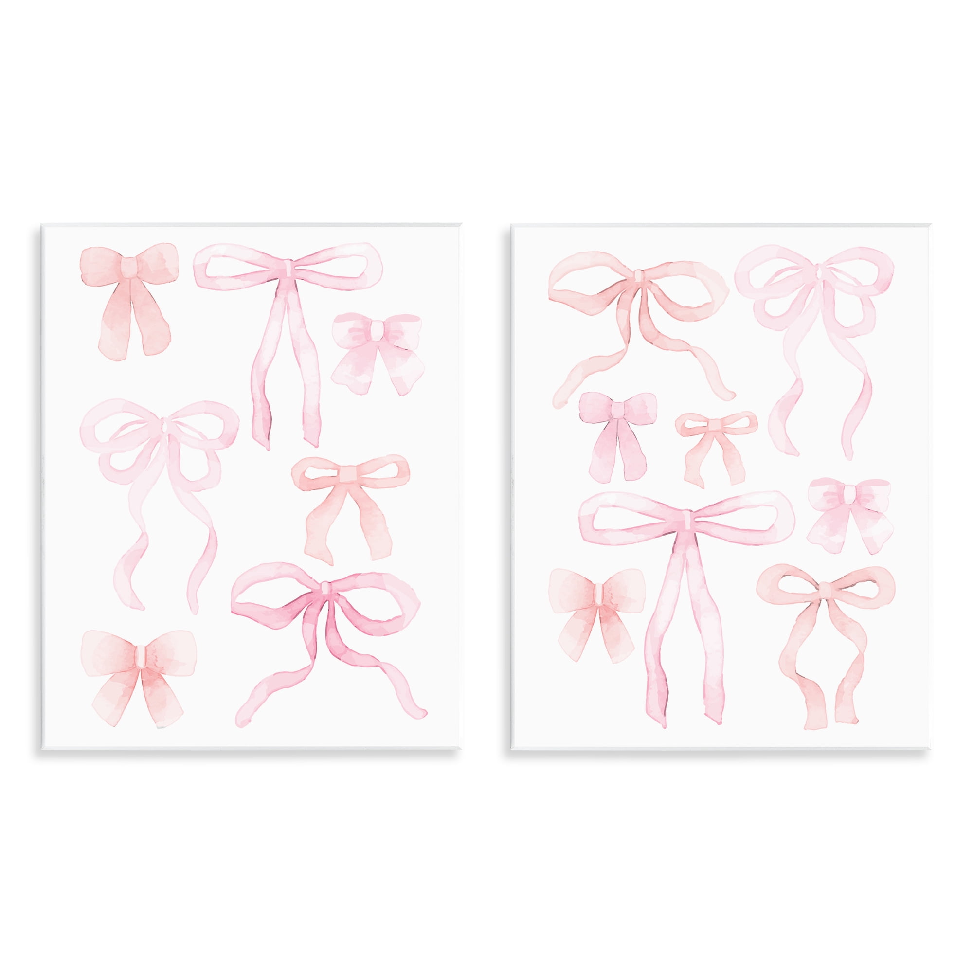 Elegant & Soft Bows 2 Piece Wall Plaque Art Set, design by Kim Allen
