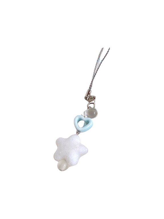Elegant Soft Flocking Star Keychain with Colorful Dopamine Aesthetic Handmade Keyring for Personalizing Keys Or Bags