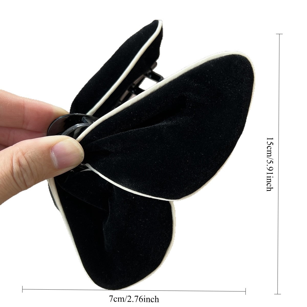 Elegant Soft French Velvet Hair Clip - Winter Spring New Year Style Women's Shark and Butterfly Shape Hair Accessories