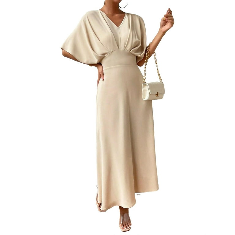 Elegant Solid O Neck A Line Dresses Elegant Solid O Neck A Line Dresses
