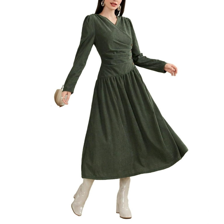 Elegant Solid O Neck A Line Dresses Elegant Solid O Neck A Line Dresses