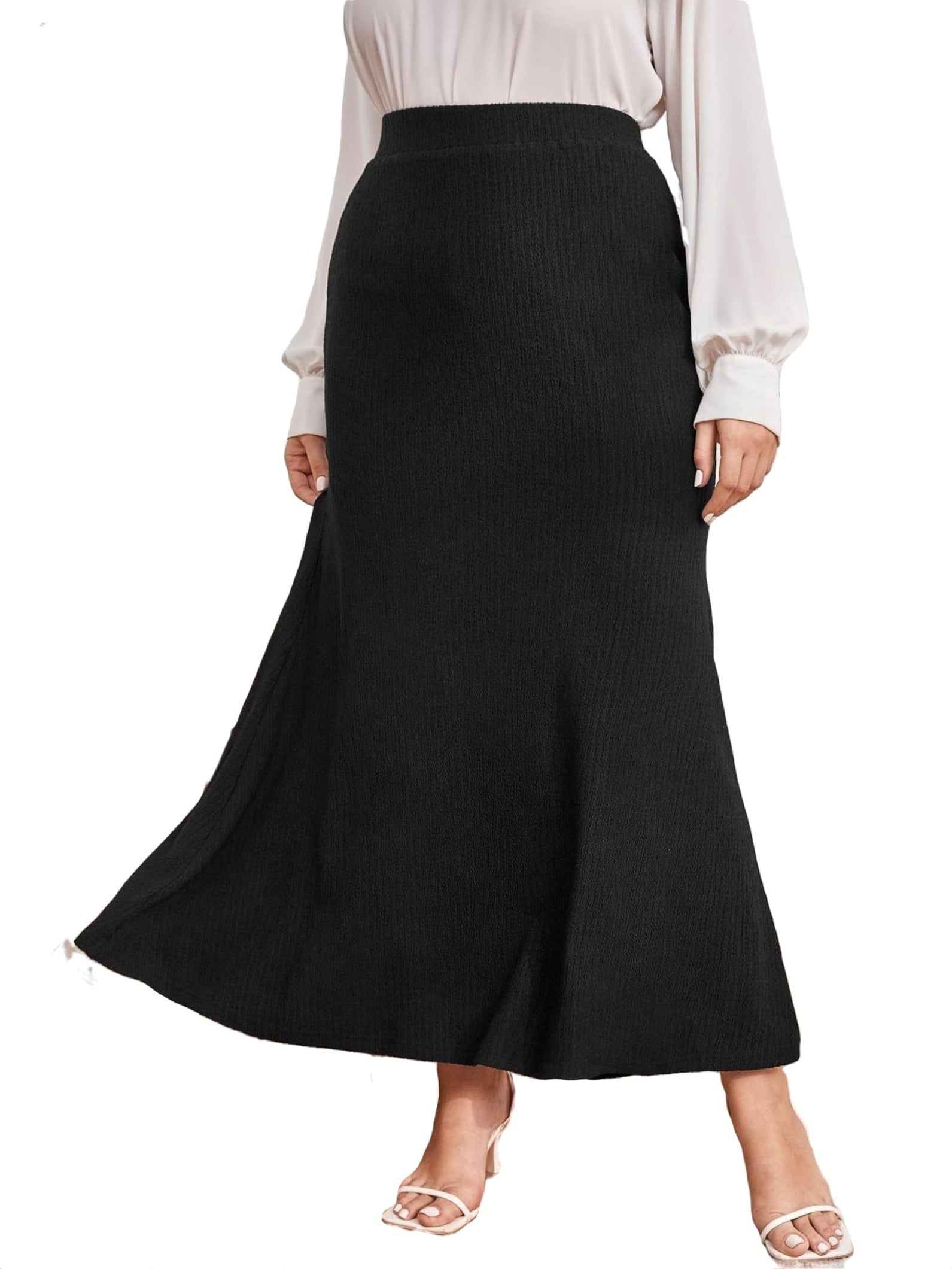 Terra Sky Women s Plus Size Paperbag Waist Skirt Walmart