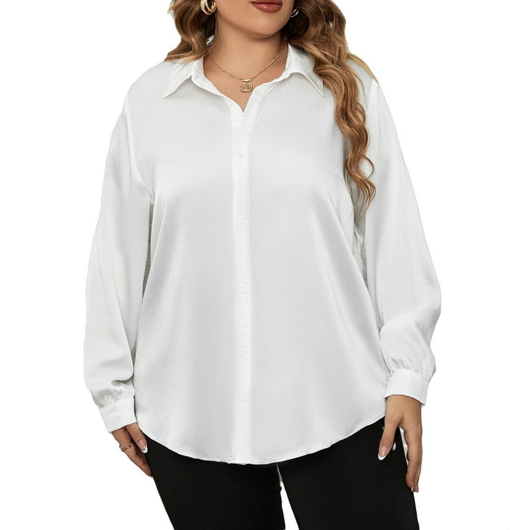 White Shirt for Women Womens Shirts Long Sleeve Plus Size Blouses for Women  2X Girl White Button Down Shirt Long Sleeve Shirts for Women V Neck amazom  Deals Cheap Stuff Under 50 Cents : Clothing, Shoes & Jewelry 