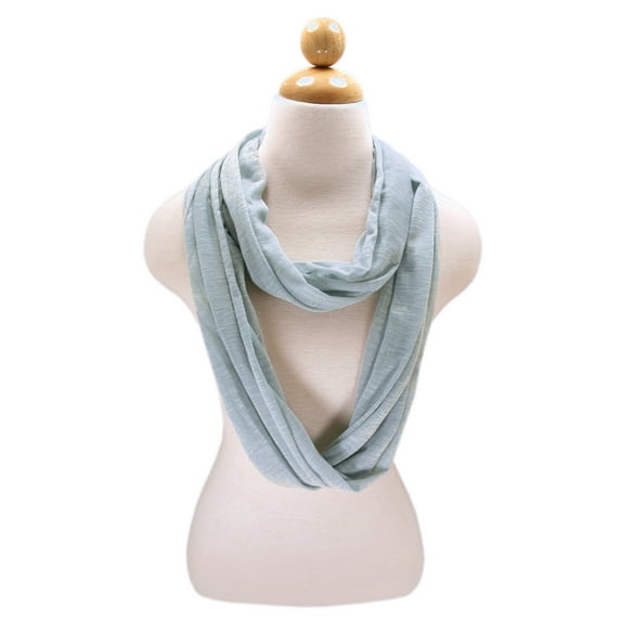 Elegant Solid Color Infinity Loop Jersey Scarf
