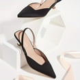 thumbnail image 1 of Elegant Solid Color Kitten Heels with Ankle Strap - Chic & Versatile Pointed Toe  for All-Day Comfort, 1 of 13