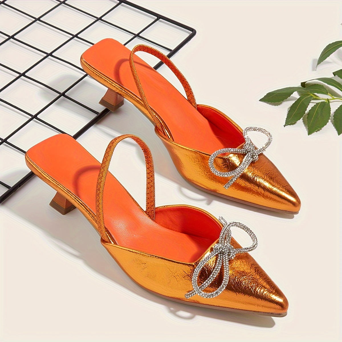 Elegant Solid Color Kitten Heels with Ankle Strap - Chic & Versatile
