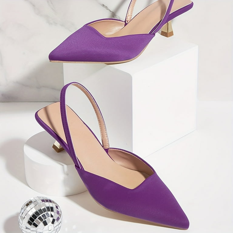 Elegant Solid Color Kitten Heels with Ankle Strap Chic Versatile Pointed Toe for All Day Comfort Walmart