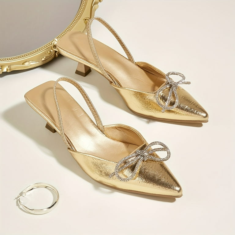 Elegant Solid Color Kitten Heels with Ankle Strap Chic Versatile Pointed Toe for All Day Comfort Walmart