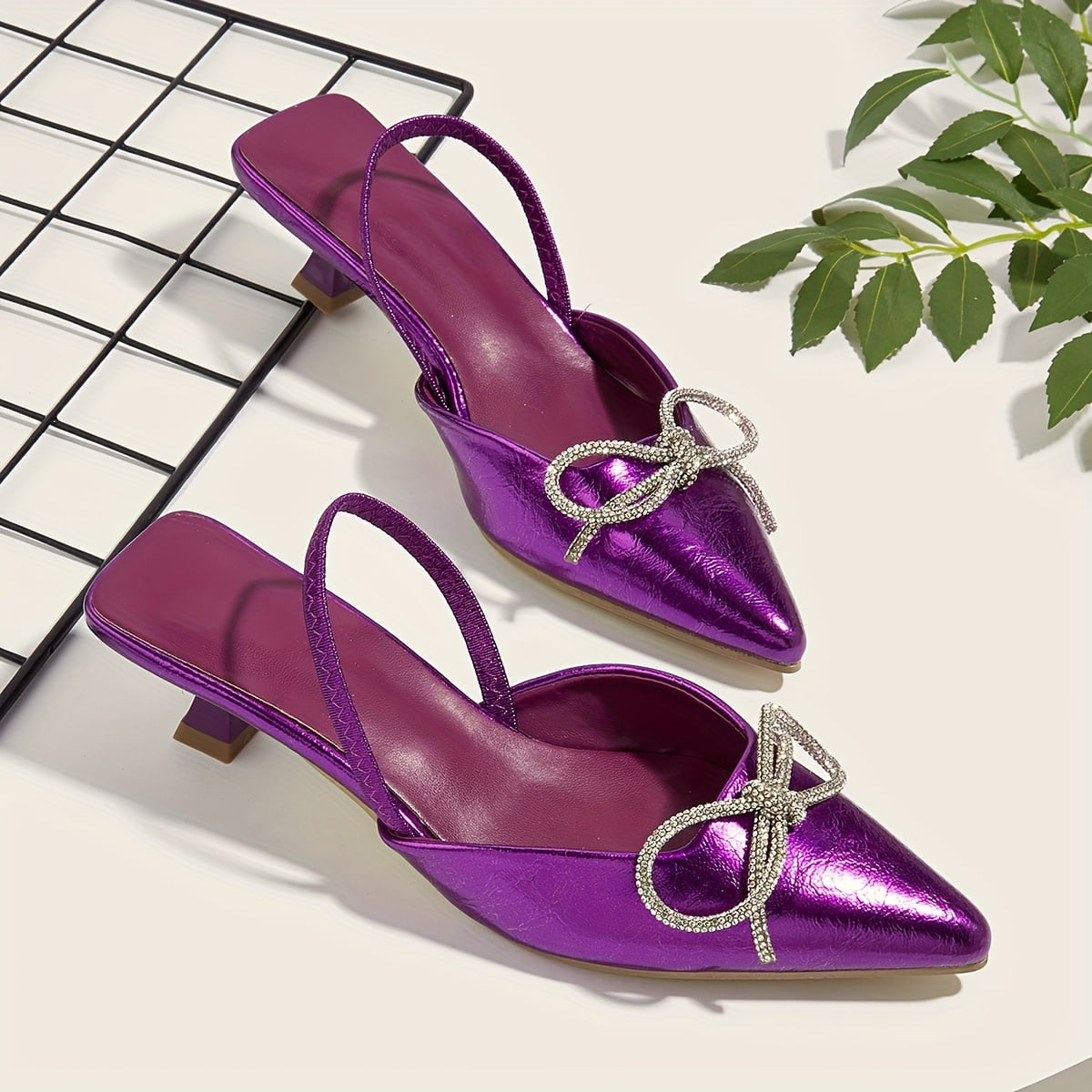Elegant Solid Color Kitten Heels with Ankle Strap - Chic & Versatile