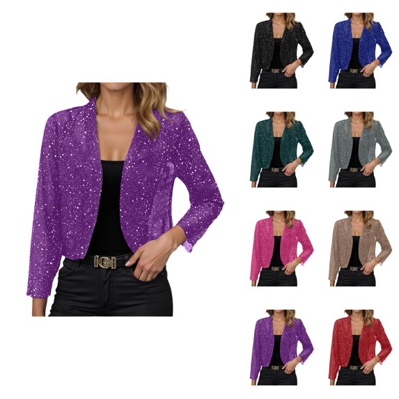Elegant Solid Color Lightweight Shiny Front-Open Long Sleeve Casual Cardigan Jacket – Breathable Thin Party Outerwear Coat