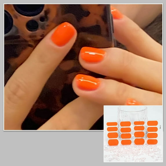 Elegant Solid Color Nail Stickers with Gentle Gradient Design for Long Lasting Manicure