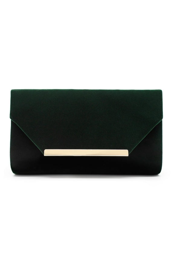 Elegant Solid Color Velvet Clutch Evening Bag Handbag
