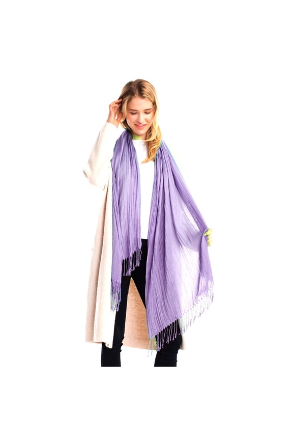 Elegant Solid Colors Shawl Sheer Sliky Soft Light Scarf Evening Wrap Periwinkle