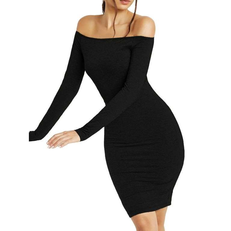 Elegant Solid Off the Shoulder Long Sleeve Two Pieces Elegant Solid Off the Shoulder Long Sleeve Two Pieces
