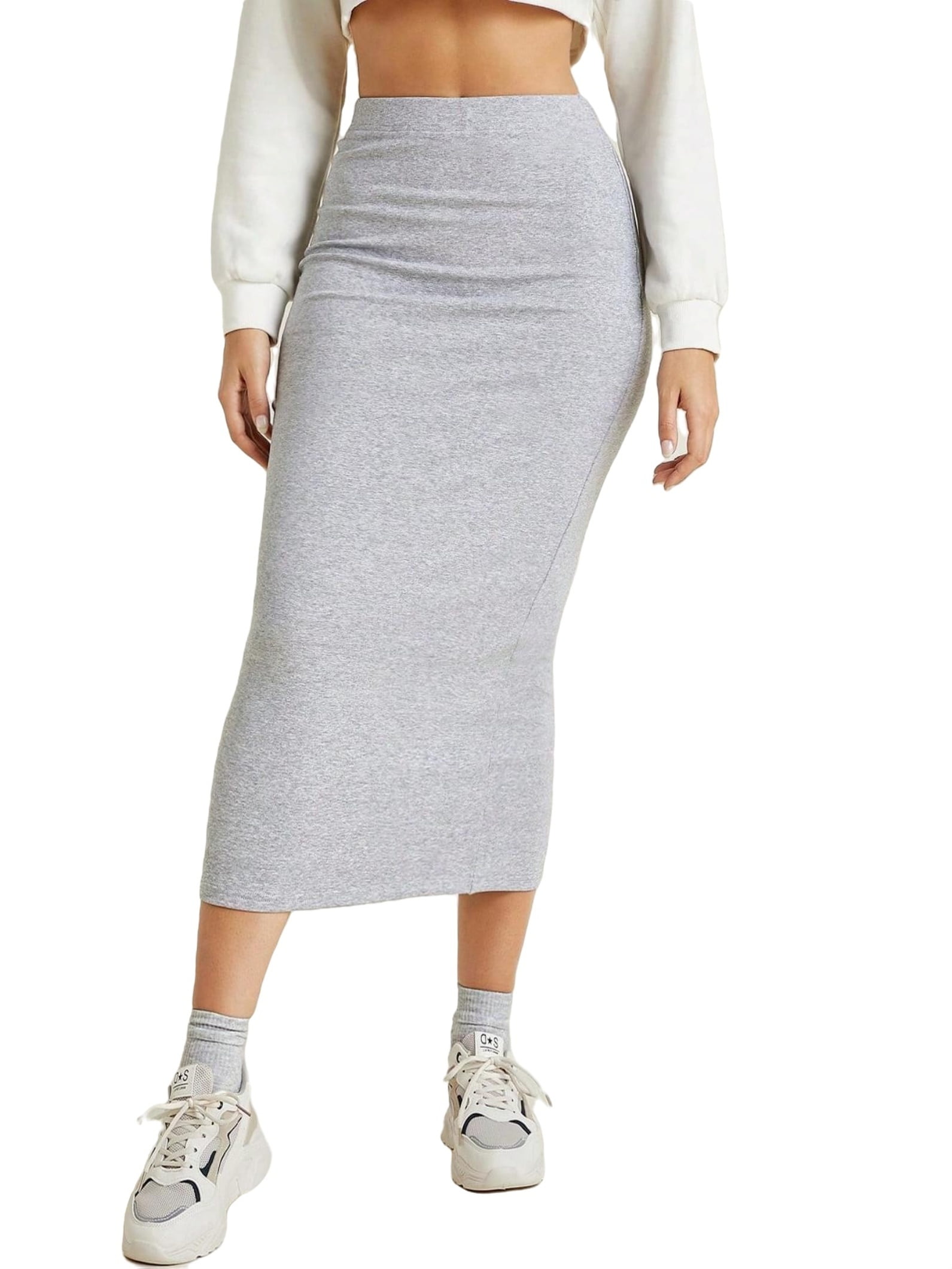 Womens grey pencil skirt new arrivals