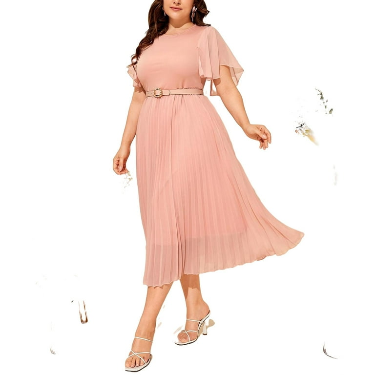 Coral plus size dress online