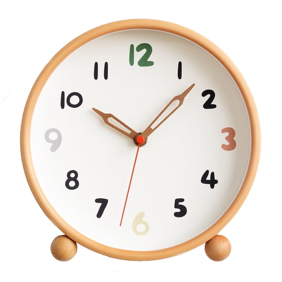 Elegant Solid Wood Desktop Clock for Living Room Decoration - Timeless Design & Functionality