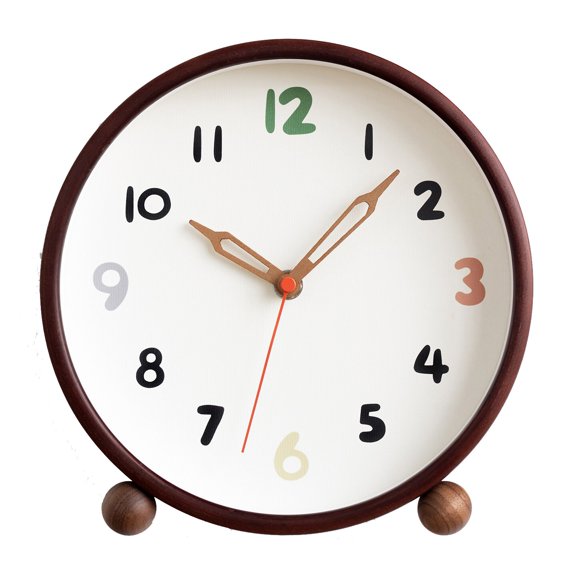 Elegant Solid Wood Desktop Clock for Living Room Decoration - Timeless Design & Functionality