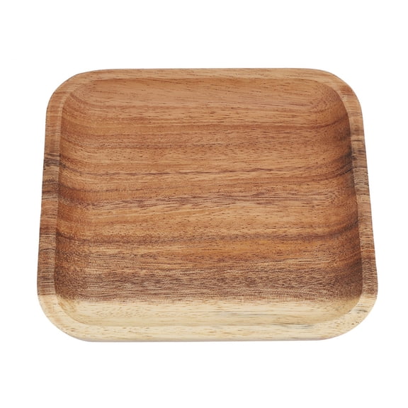 Elegant Solid Wood Serving Tray, Square Non-Slip Tea Coffee Snack Plate, Serving Tray for Home Kitchen Restaurant Serving Dish[20*20*2cm]