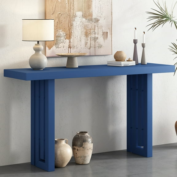 Elegant Spacious Console Table - Oak Veneer Construction With Living Room Addition