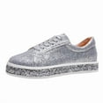 thumbnail image 1 of Elegant Sparkle: Women's Bedazzled Platform Sneakers | Glitter Rhinestone Fashion Shoes for Party & Prom, 1 of 7