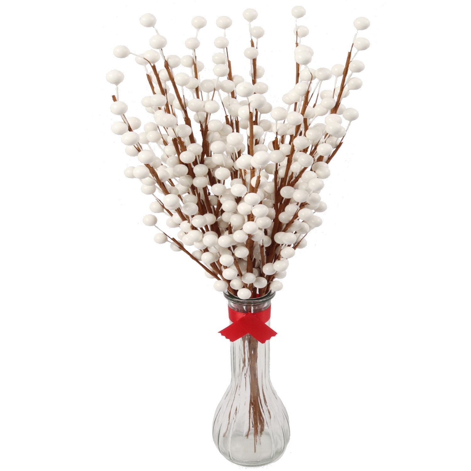Elegant White Berry Stem Picks for Winter Decor