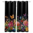 thumbnail image 1 of Elegant Spring Floral Kitchen Curtains Pastoral Flowers Cafe Short Curtains for Bathroom Blackout Window Curtain Grommet Small Window Treatment Tier Drapes for Bedroom Living Room 42"x45"x2, 1 of 9