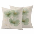 thumbnail image 1 of Elegant Spring Floral Outdoor Waterproof Pillow Covers, Summer Botanical Rustic Flower Decorative Square Throw Pillowcase Sofa Cushion Sham for Patio/Couch/Chair, 16"x16" 2 Pack, 1 of 8