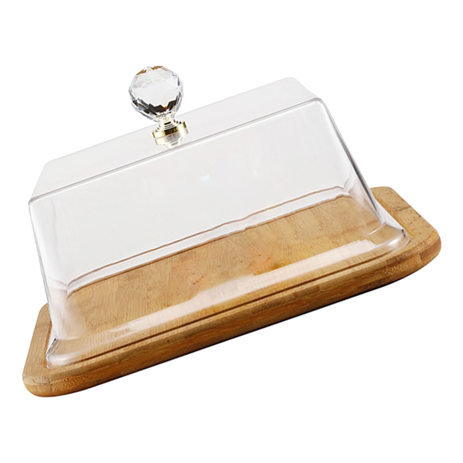 Elegant Square Cake Platter with Clear Lid Dessert Display Plate and with Acrylic Lid for Baking and Celebrations