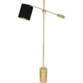thumbnail image 1 of Elegant Srkashlteni Adjustable Floor Lamp with Black Fabric Shade & Gold Lining - Modern Brass Finish, Full Range Dimmer, UL Listed - Perfect for Living Rooms & Sitting Spaces, 1 of 2