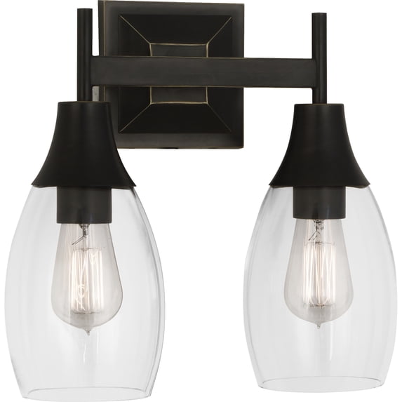 Elegant Srkashlteni Collection Wall Sconce - Deep Patina Bronze Finish with Glass Shade - 120V, 60W, Transitional/Contemporary Lighting Fixture