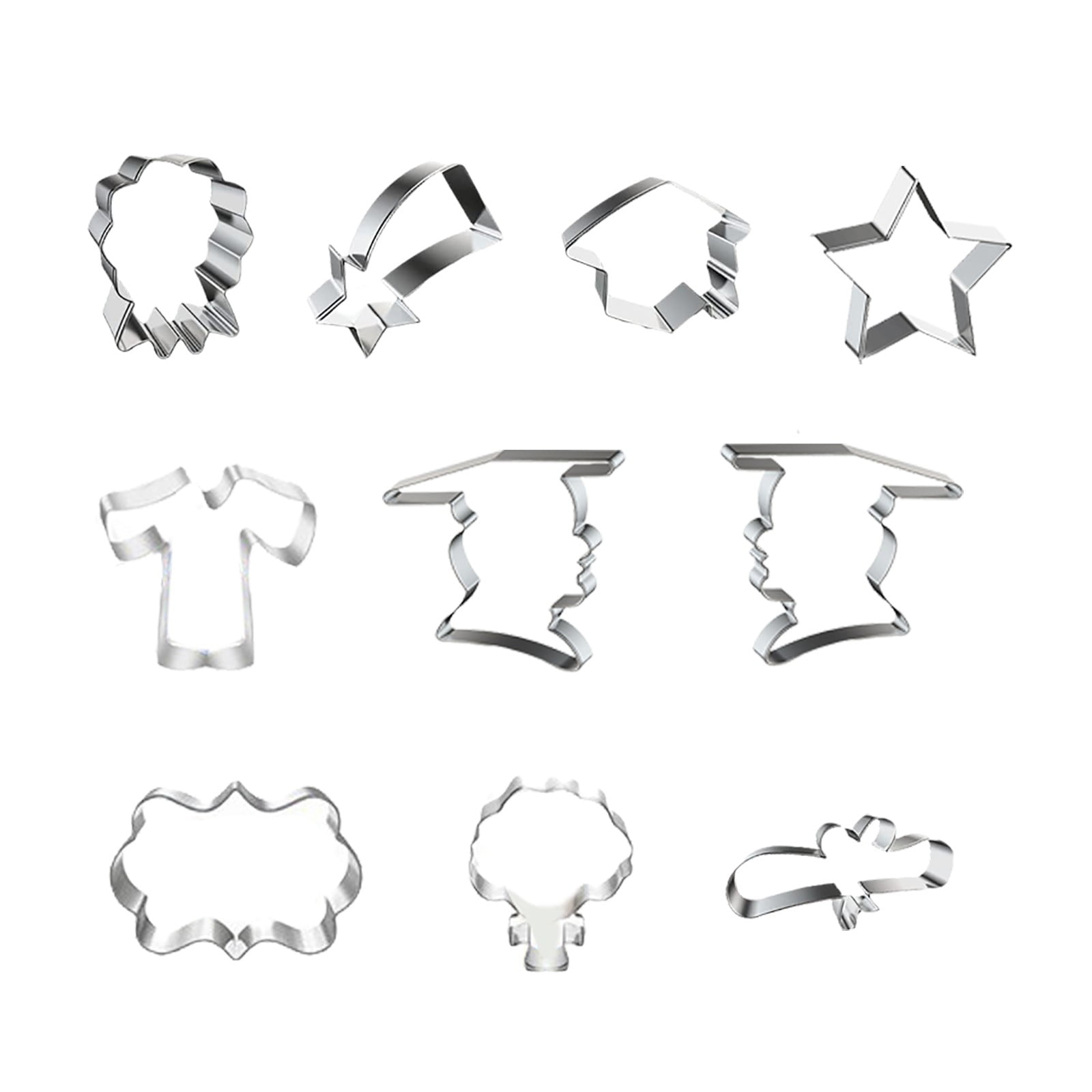 Elegant Stainless Steel Graduation Themed Cookie And Cake Baking Tool