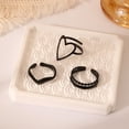 thumbnail image 1 of Elegant Stainless Steel Love Water Wave Ring Set For Women, 1 of 3