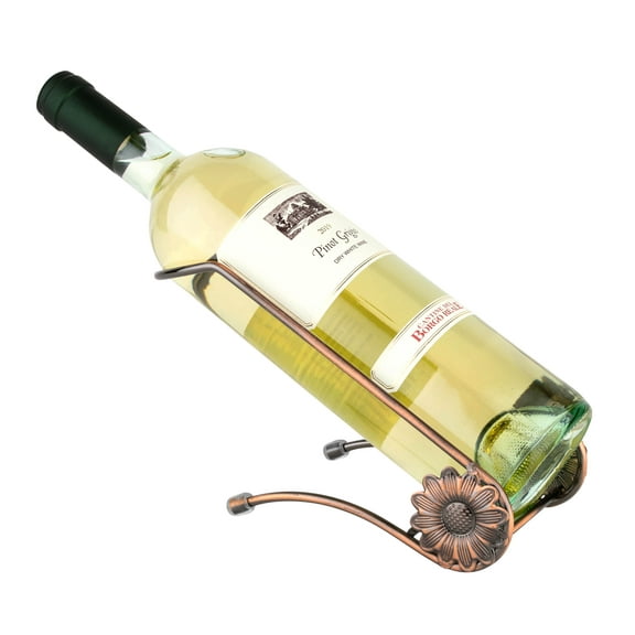 Elegant Stainless Steel Wine Bottle Holder for Single Bottle - L Shape Wine Bottle Holder - Freestanding Wine Rack