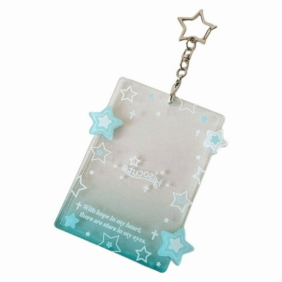 Elegant Star Card Holder Keychain For Kpop Fans Portable Idol Photo Card Organizer With Durable Acrylic Designs