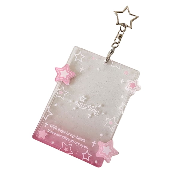 Functional Star Card Holder Keychain Bag Charm Perfect For Enthusiasts To Keep Idol Photo Cards Safe