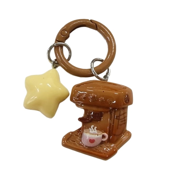 Elegant Star Coffee Keychain Creative Pendant Combining Creativity and Durability for Everyday Accessory Needs