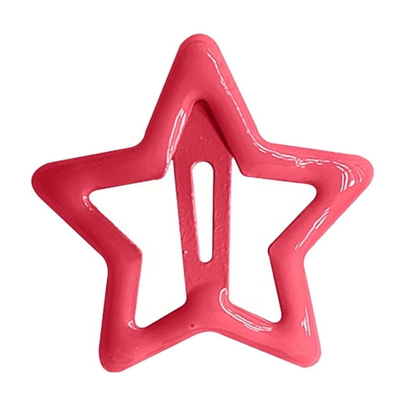 Service Star Layout Elegant Star Shaped Metal Snap Clip Hair Barrettes for Girls and Women ...